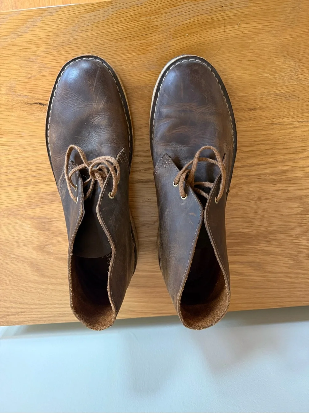 Clark's Mens Desert Boots – Beeswax Leather – Size 9.5